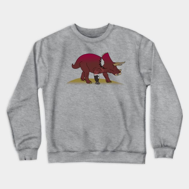 Tri-leg Triceratops Crewneck Sweatshirt by RollingMort91